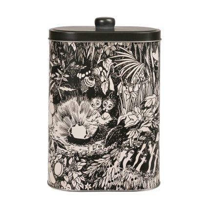 Moomin Ruby Oval Tin 20 cm Black and White