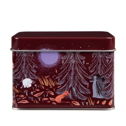 Moomin Primeval Forest Tea Tin Red