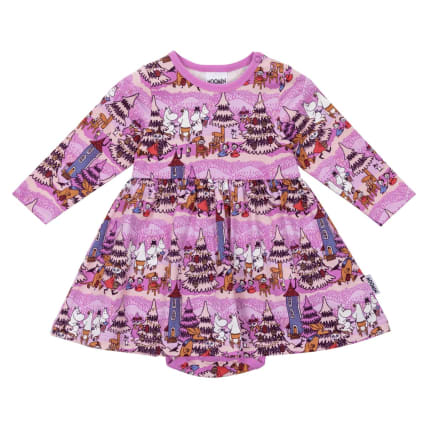 Moomin Yard Fest Bodysuit Dress Magenta