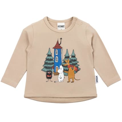 Muumi Pihajuhla-paita vauvalle beige