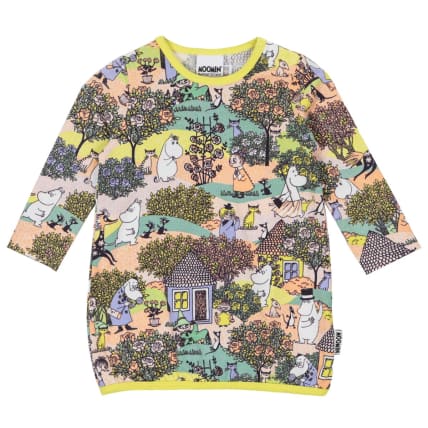 Muumi Ruusulaakso-mekko vauvan keltainen