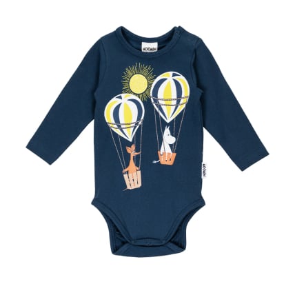 Muumi Aamulento-body tummansininen