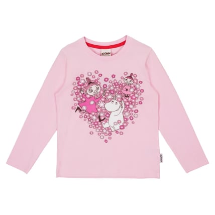 Muumi Ystävykset-paita vaaleanpunainen