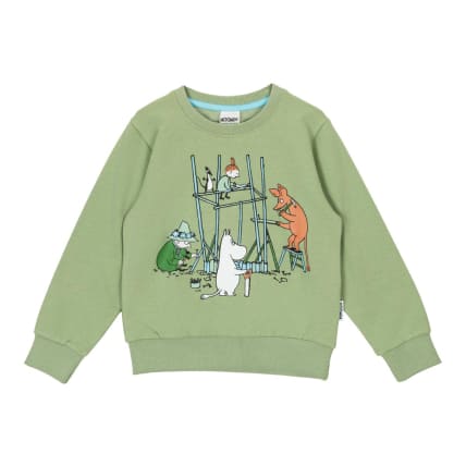 Muumi Uutterat-collegepaita vihreä