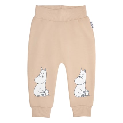 Muumi Myrsky-collegehousut vauvan beige