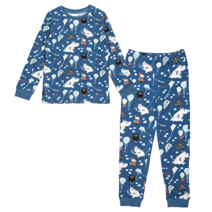 Muumi Leijat-pyjama lasten sininen