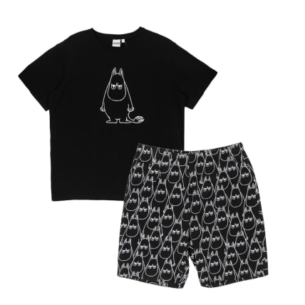 Muumi Vesa-shortsipyjama Kiukku musta