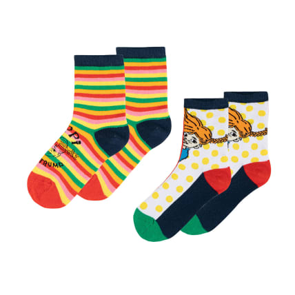 Pippi Longstocking Colourful Pippi Socks 2-pack