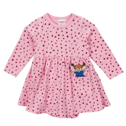 Pippi Longstocking Speckle Bodysuit Dress Pink