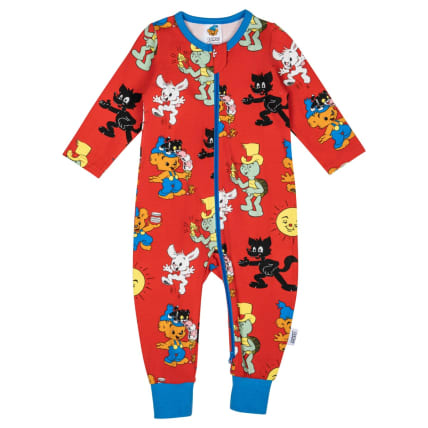 Bamse Nalle-kamut-pyjama punainen