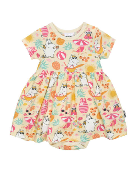 Moomin Summer Short-sleeve Bodysuit Dress Yellow