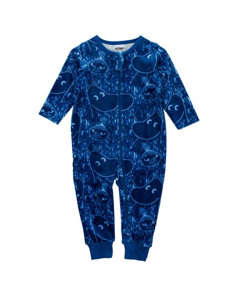 Muumi Hymy-veluuripyjama sininen
