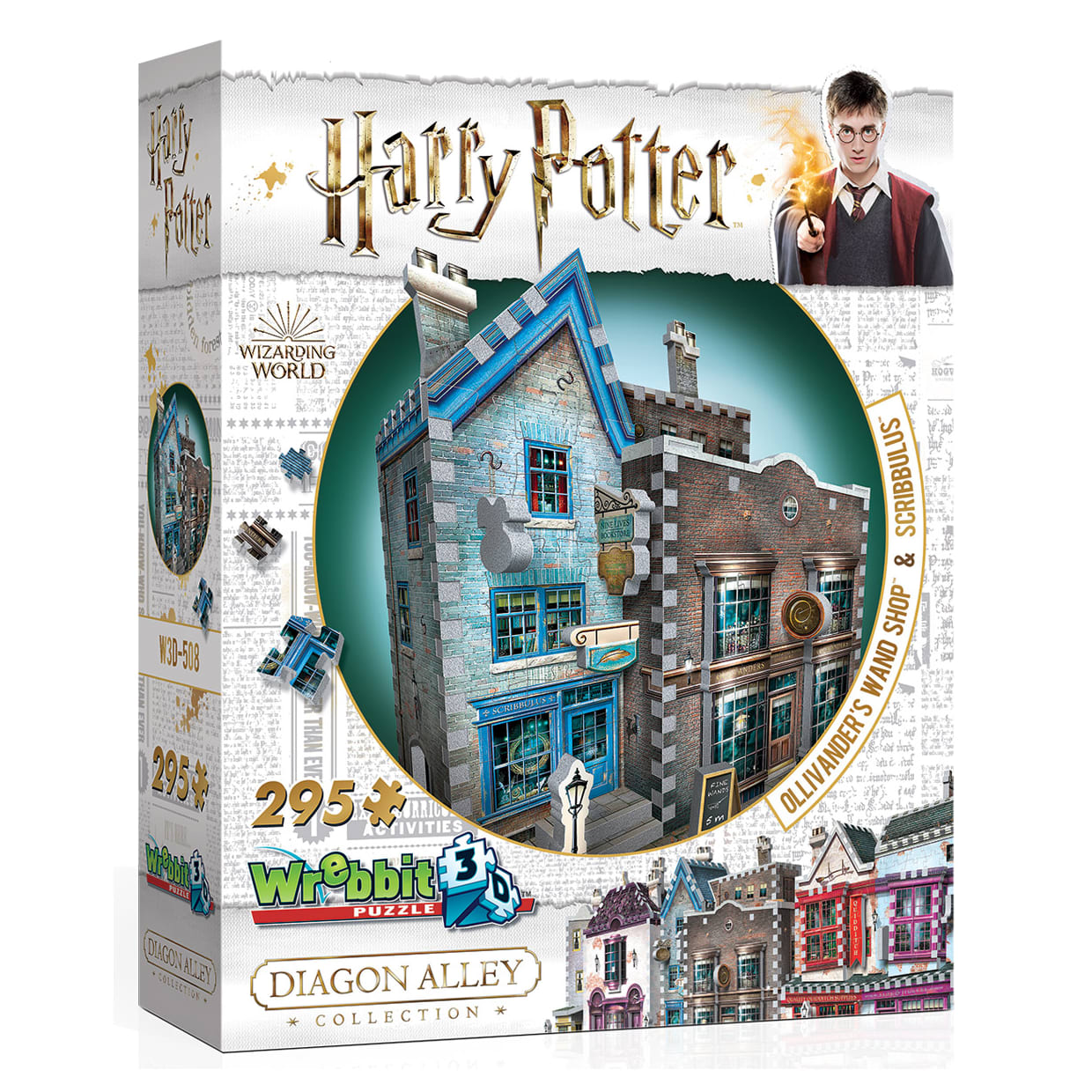 Wrebbit3D Harry Potter Ollivander's Wand Shop and Scribbulus 3D Puzzle for  Teens and Adults | 295 Jigsaw Puzzle Pieces | Not Just an Ordinary Model