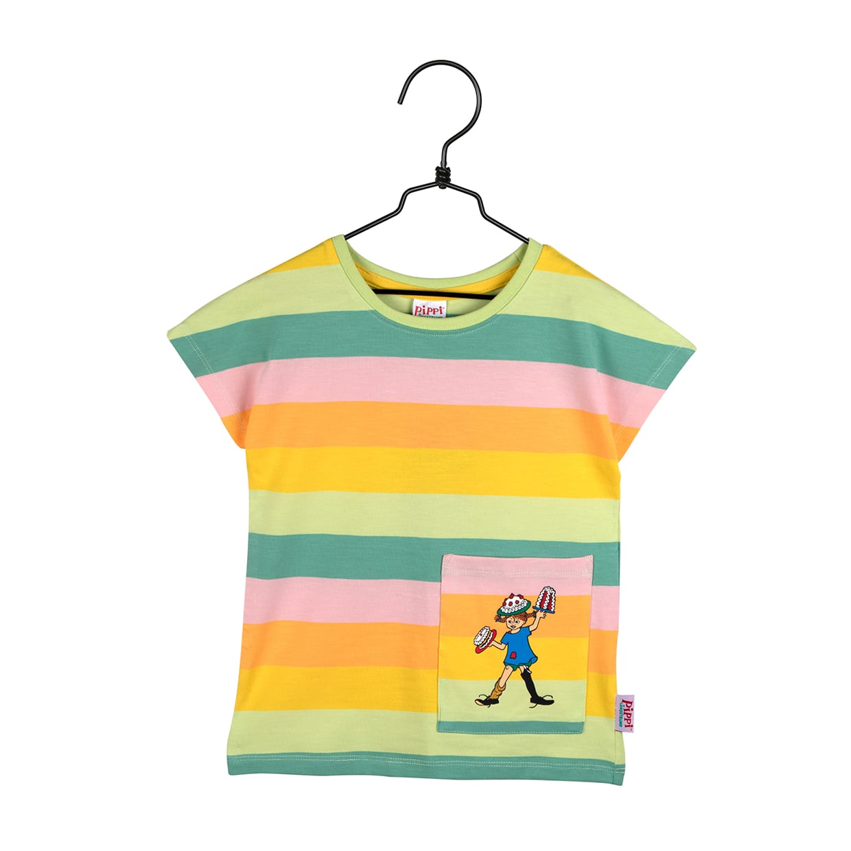 For pokker moronic angre Pippi Longstocking Rainbow T-shirt green | Martinex