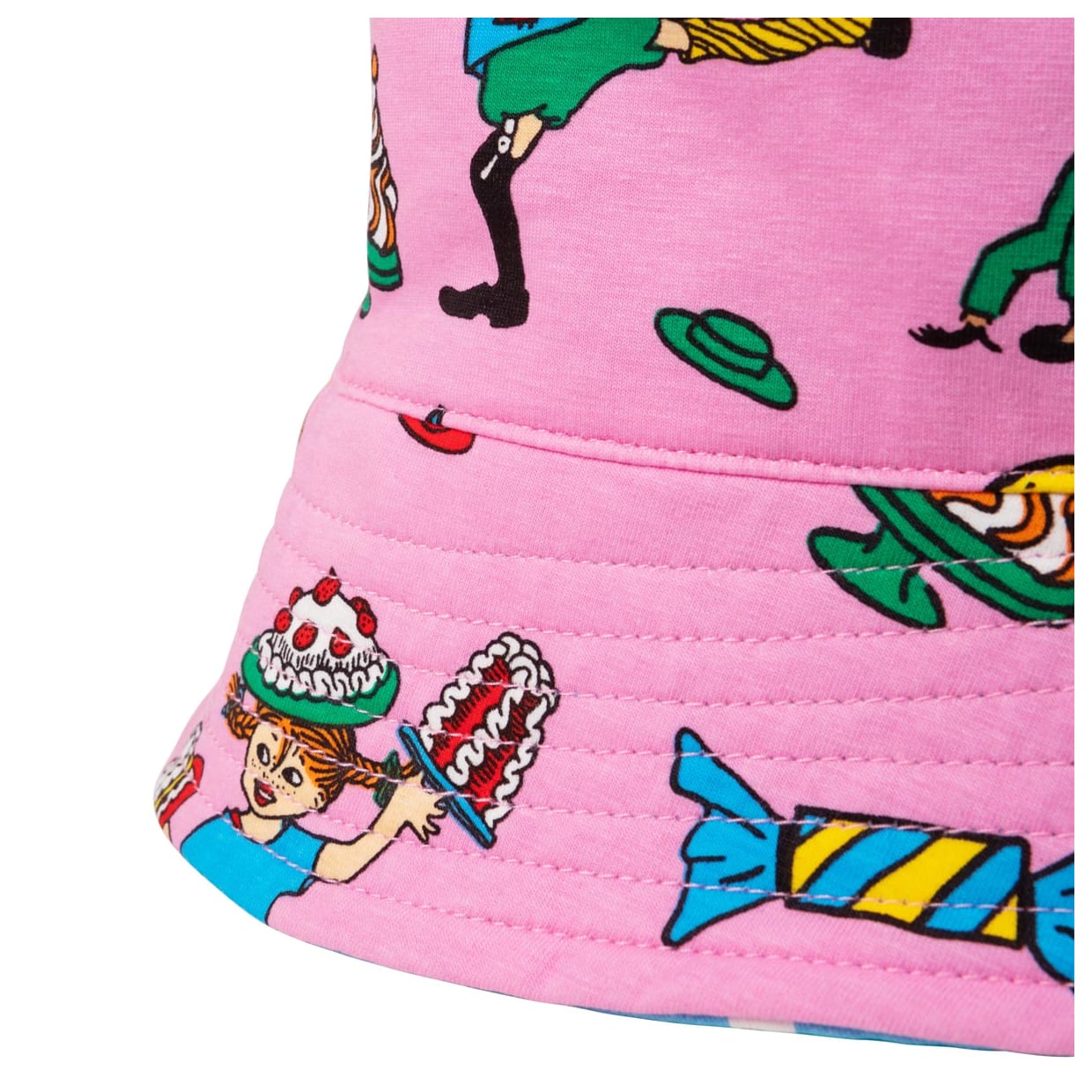 Super Cute  PIPPI LONGSTOCKING Hat Pippi Longstocking Peppi Basic Cap Blue | Martinex main image 3