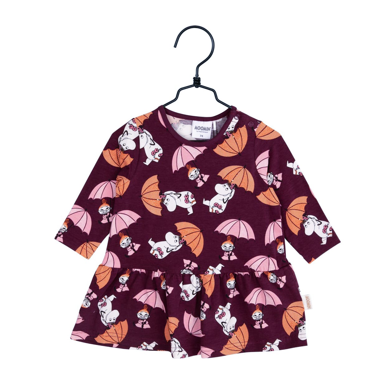 Muumi Pisarat-mekko vauvalle burgundinpunainen | Martinex