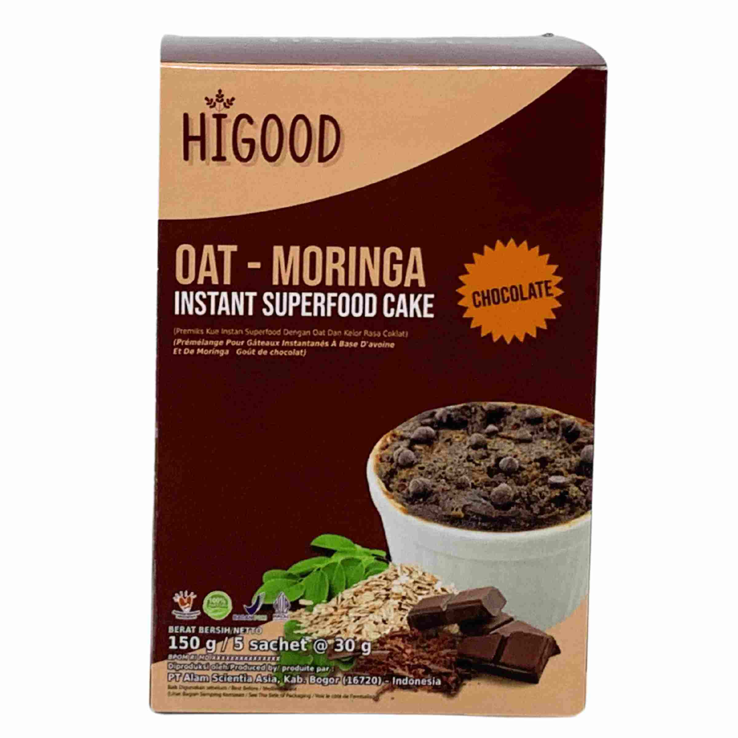 Jual HiGood - Oat Moringa Instant Superfood Cake Chocolate | Cardimus ...