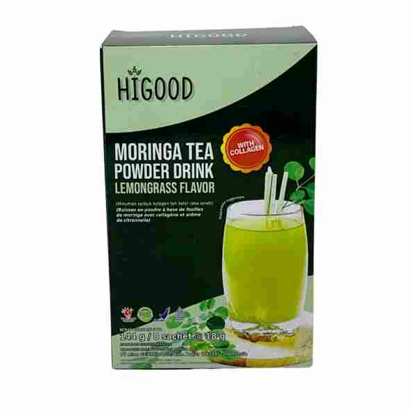 Jual HiGood - Moringa Lemongrass Powder Drink with Sucralose & Collagen ...