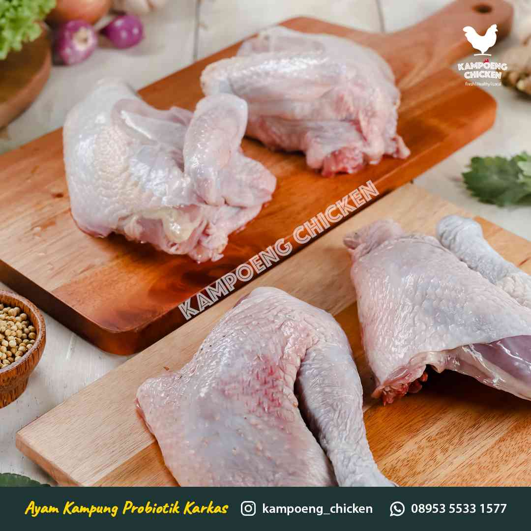 Ayam Kampung Probiotik Halal Mentah Potong