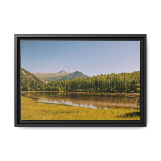 Peaceful mountains and lake scene in Ceillac, France, highlighting natural beauty.