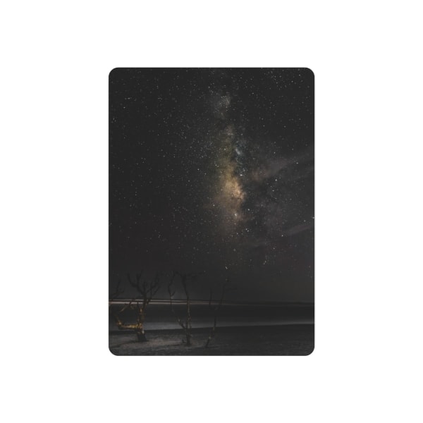 Capture of the Milky Way over Folly Beach, SC, showcasing a starry night sky with dramatic landscape foreground.