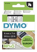 Tape Dymo D1 6mm x 7m sort/hvit