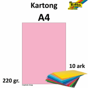 Kartong A4 220g lys rosa