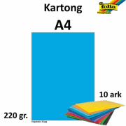 Kartong A4 220g klarblå