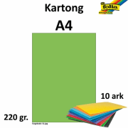 Kartong A4 220g lys grønn