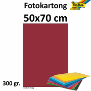 Fotokartong 50x70 300g m.rød 10pk