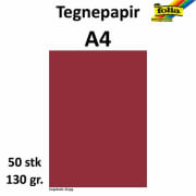 Tegnepapir A4 130g burgunder 50pk