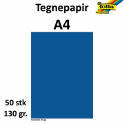 Tegnepapir A4 130g kongeblå 50pk