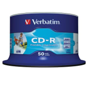 CD-R Verbatim 700MB 52x printbar 50pk