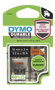 Dymo D1 Durable 12mm x 3m sort/oransje