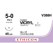 Sutur Vicryl 5-0 FS-3 45cm Lilla