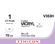 Sutur Vicryl 1 CT 70cm Lilla