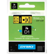 Tape Dymo D1 19mm x 7m sort/gul