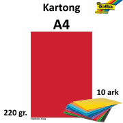 Kartong A4 220g postrød