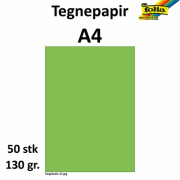 Tegnepapir A4 130g lys grønn 50pk