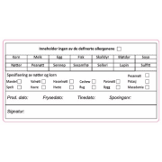 Allergenkort klistremerke 105x55