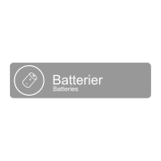 Etikett PU Batterier 20x5cm