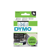 Tape Dymo D1 9mm x 7m blå/hvit