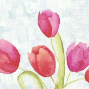 Serv. 3-lag 33cm Painted tulips