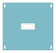 Oppdekking Hullduk m/lim 75x80cm Ø 6x15