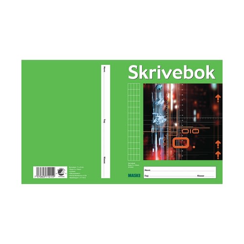 Skrivebok 17x21 Rutet 5x10mm Marg skrivebok-17x21-rutet-5x10mm-marg