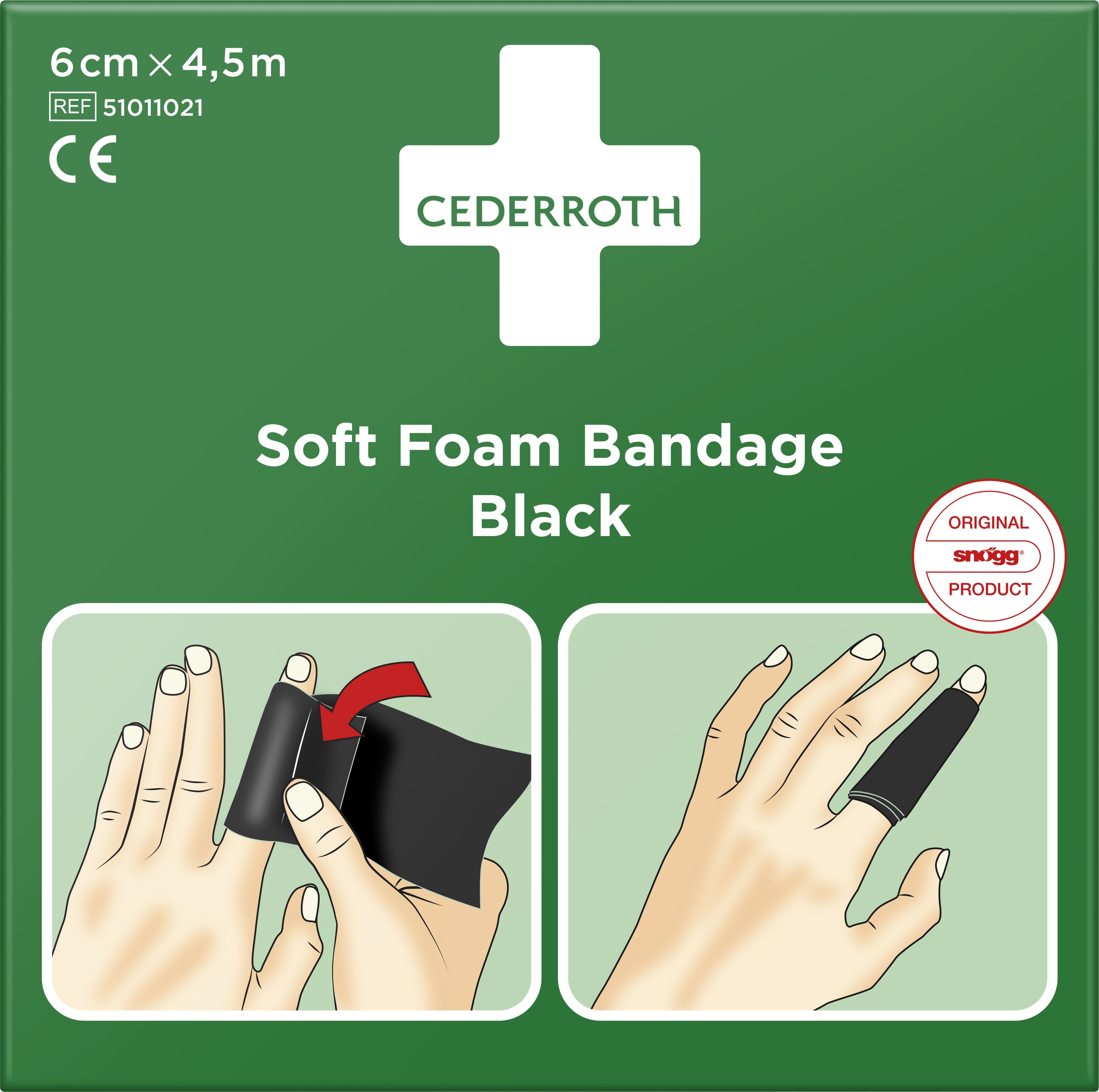 Plaster Soft Foam sort 6cmx4,5m Maske | Dyktige fagfolk - smarte løsninger