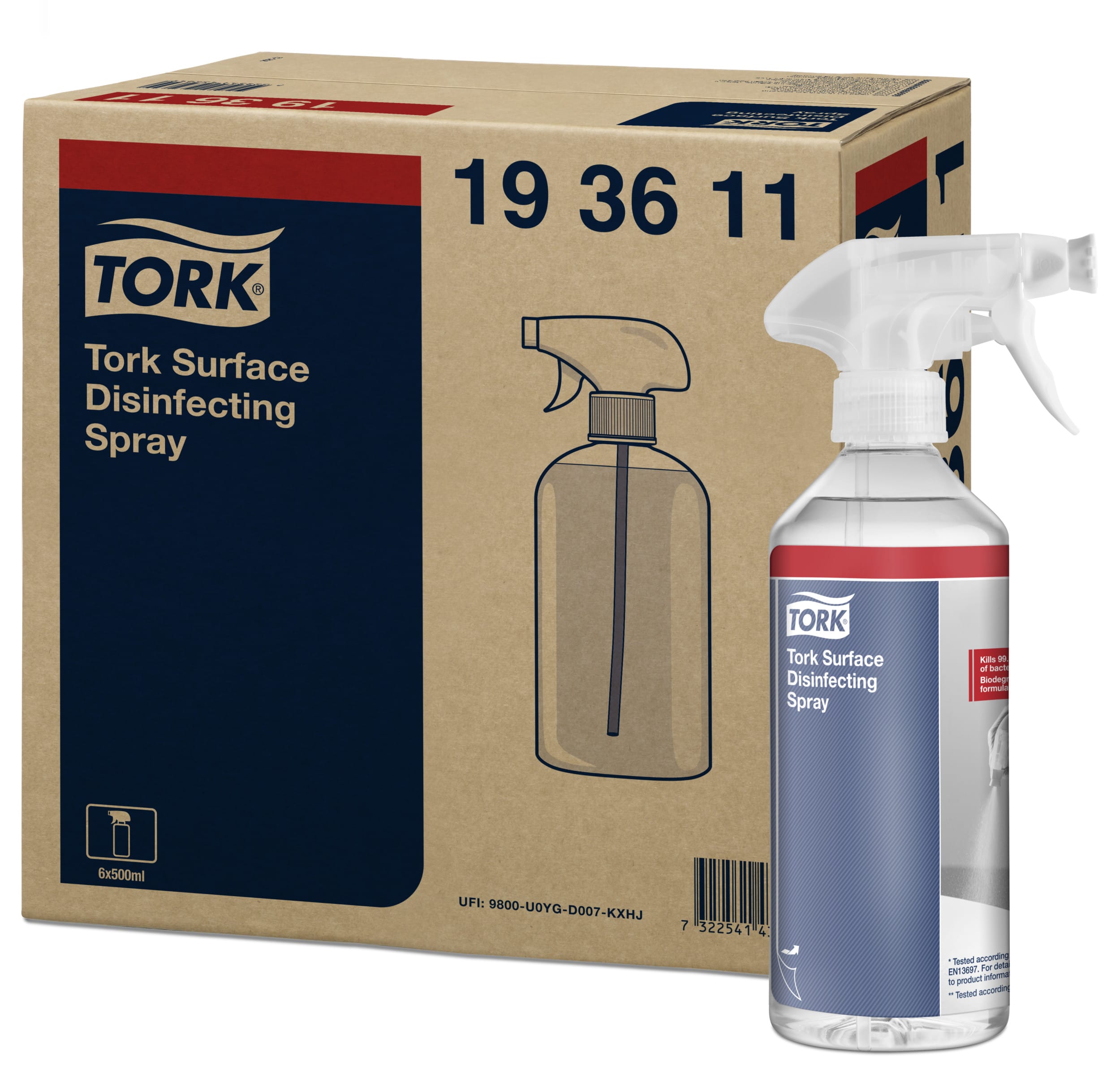 Desinfeksjon overflate Tork Spray 500ml Maske | Dyktige fagfolk ...