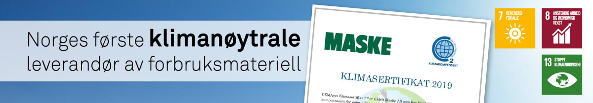 Maske - klimanøytral virksomhet