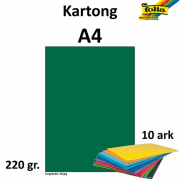 Kartong A4 220g mørk grønn