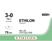 Sutur Ethilon 3-0 FS-1 75cm Svart